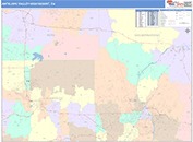 Antelope Valley-High Desert Metro Area Wall Map Color Cast Style